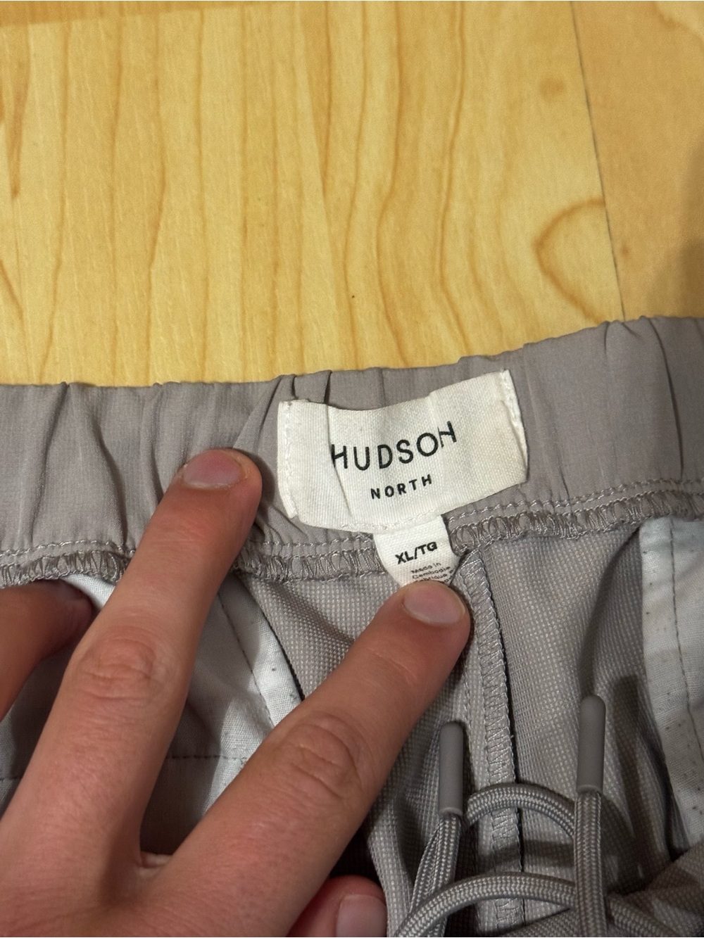 Hudson Baby Light Gray Men's Jogger Pants with Drawstring - Picture 2 of 3